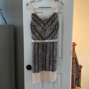 Loft sz 14 dress w/ light pink color Aztec design